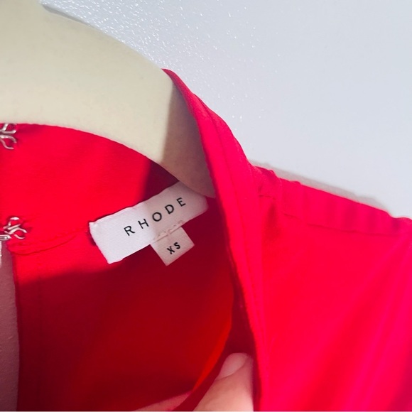NEW Rhode Caroline Dress Ruby Red Preppy Wedding Party Resortwear Date Night - Picture 7 of 10